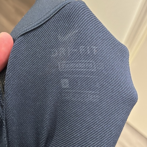 Navy Nike Dri-Fit 1/2 Zip Golf Long Sleeve Pullover Size Large - Picture 7 of 8